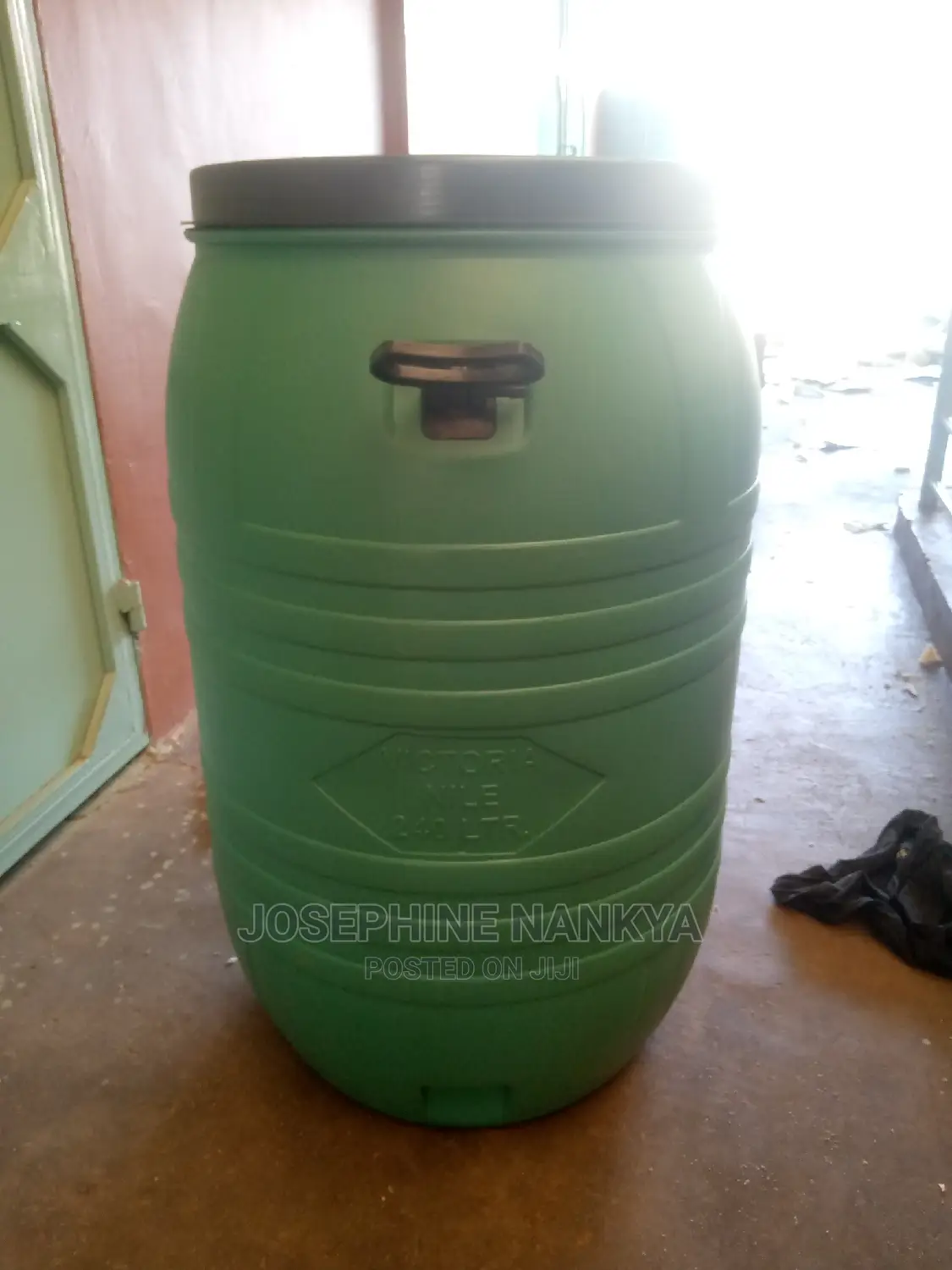 Nile Water Drum 240ltr Side Handle, Green