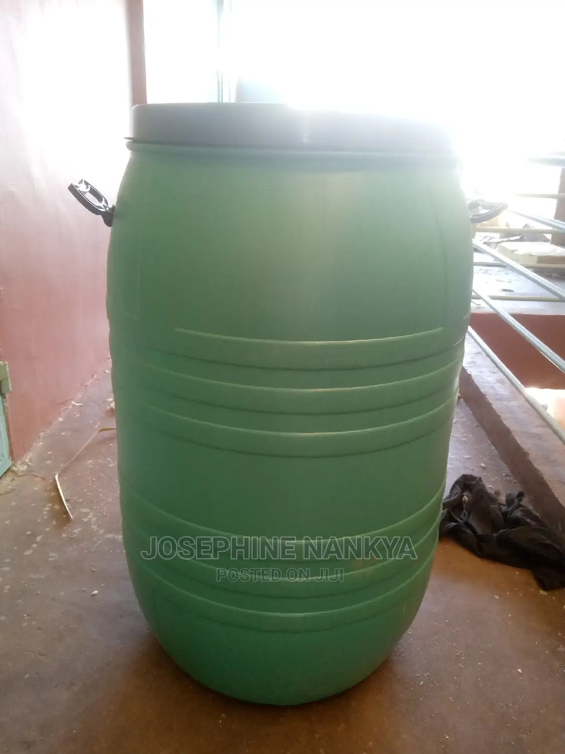 Nile Water Drum 240ltr Side Handle, Green