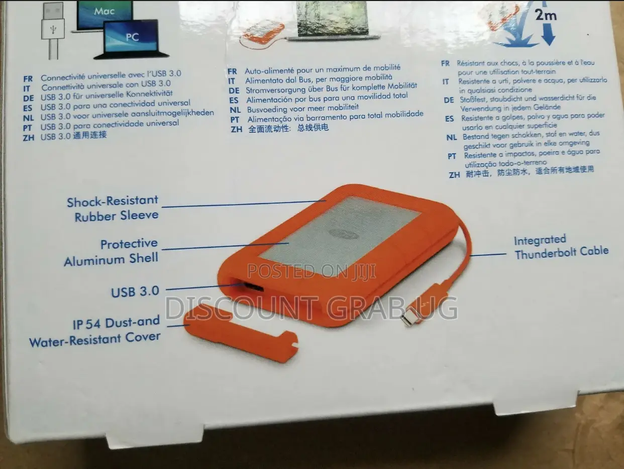 Lacie Rugged Mini 1tb 3.0 With Thunderbolt