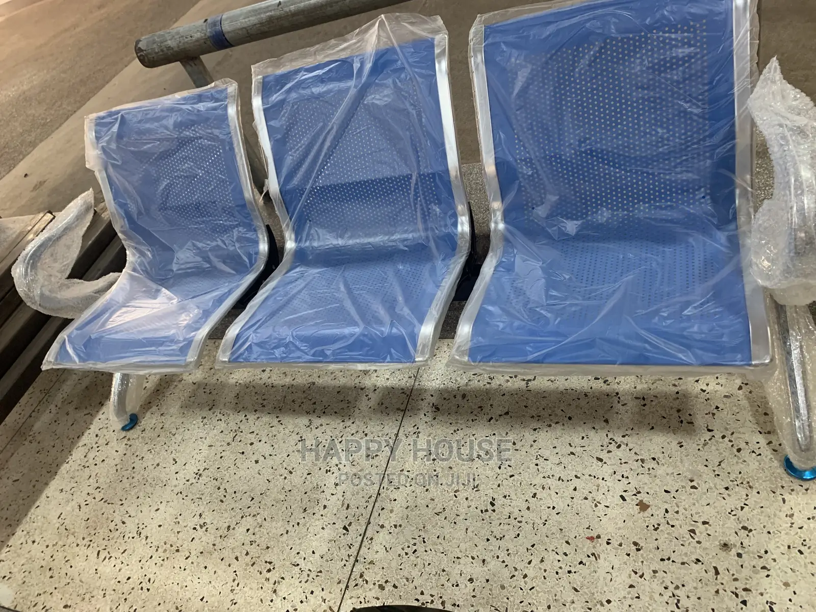 Metallic Vistor Chairs (3 Seater)