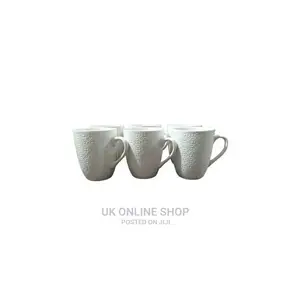 6 Pieces Set of Tea Coffee Cups - White
