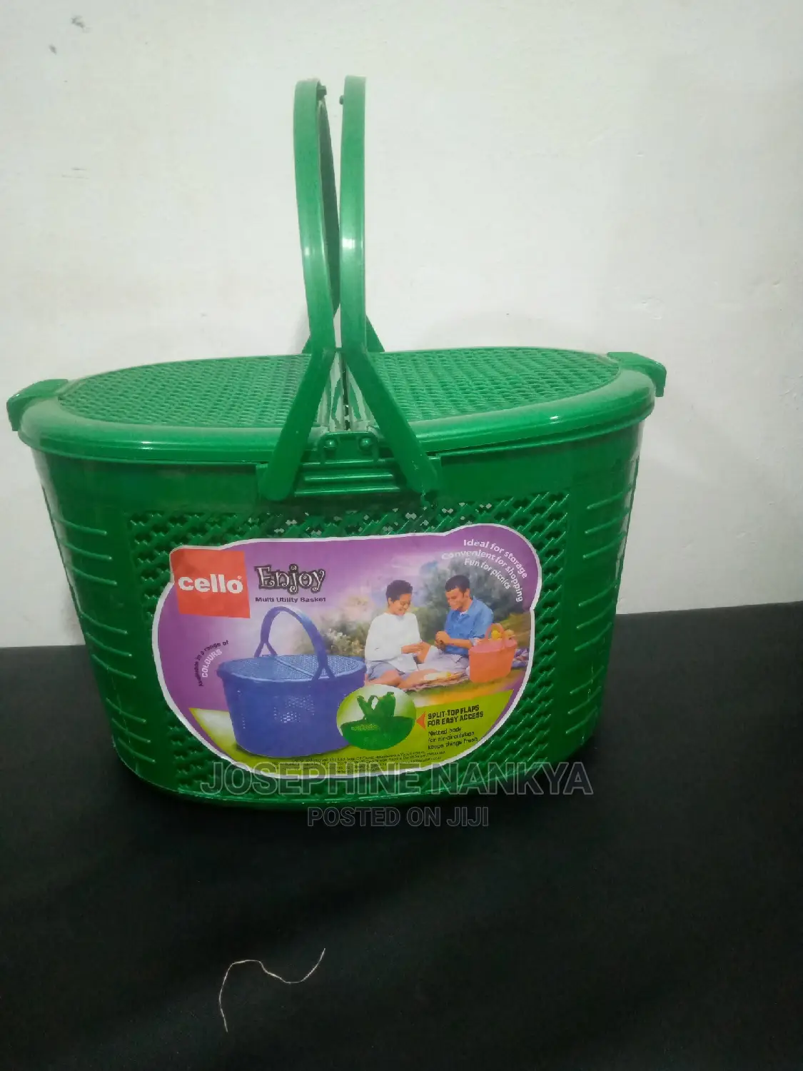 Cello Food Basket (Enjoy)Green