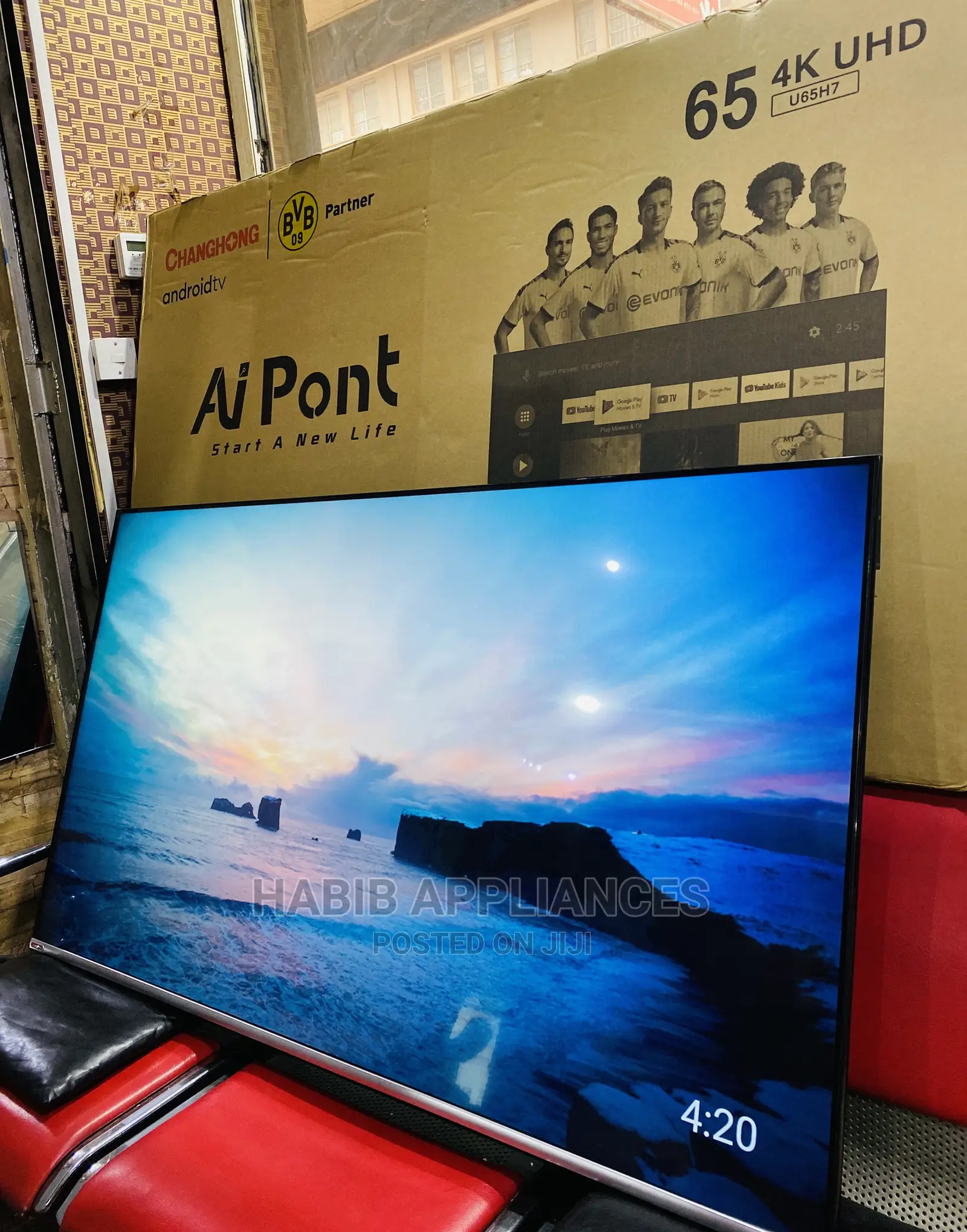 65 Inch Smart Android TV Frameless Uhd 4k (Changhong)
