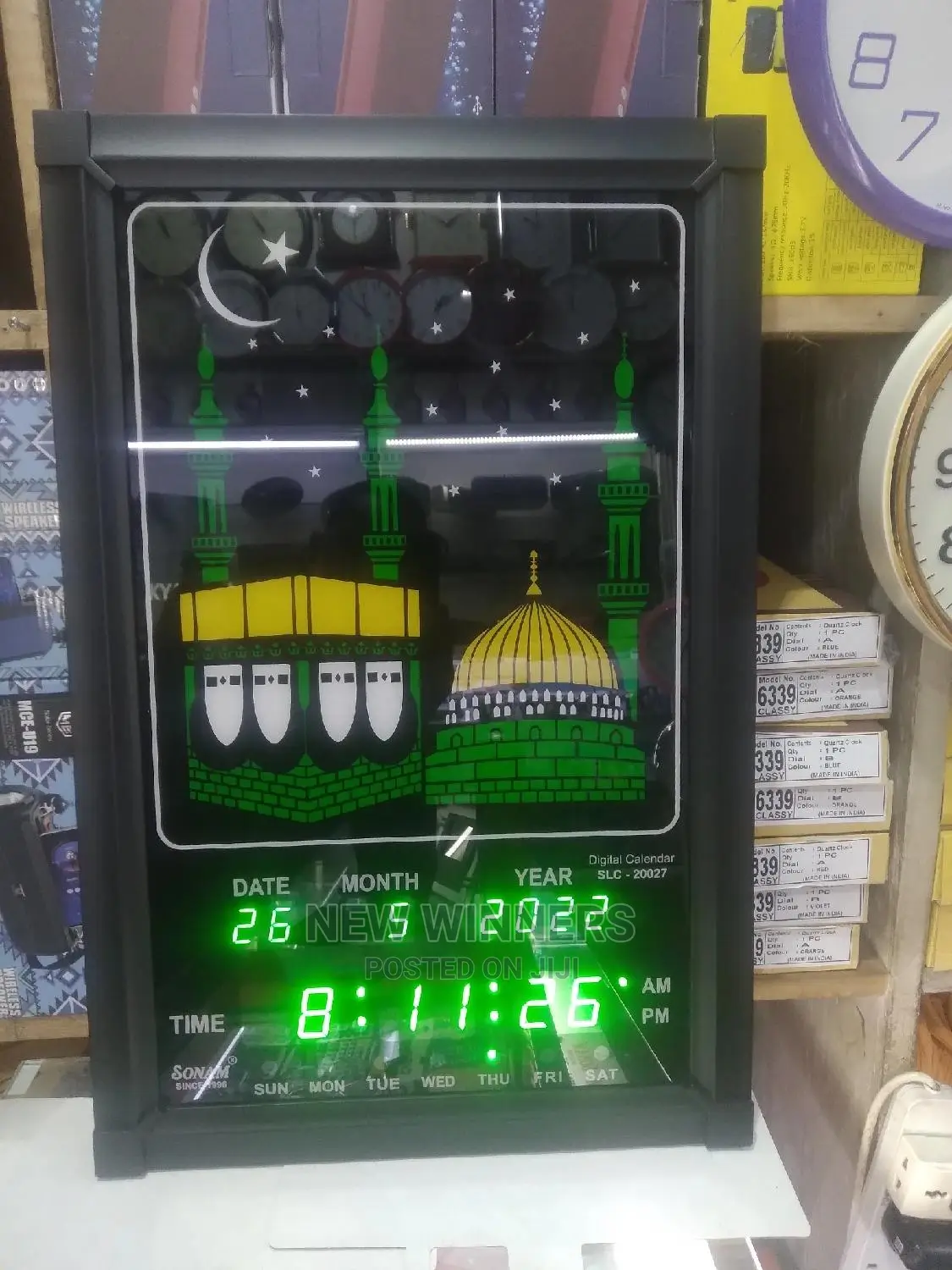 Date , Month ,Temptature, Time Electric Digital Clock
