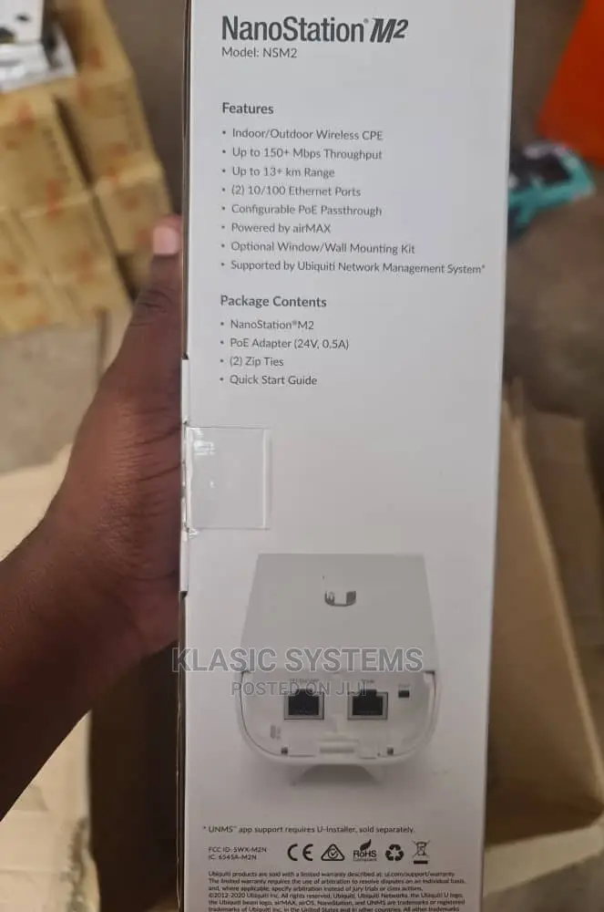 Nanostation M2
• Poe Adapter (24V, 0.5A)
 Access Point