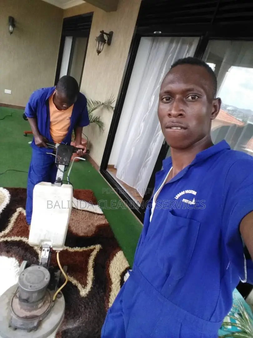 Machine Carpet Cleaning in Progress