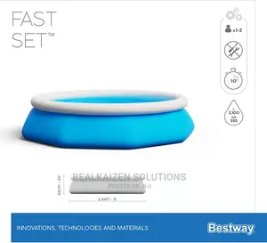BESTWAY Fast Set Round Inflatable Swimming Pool 2.44mx66cm