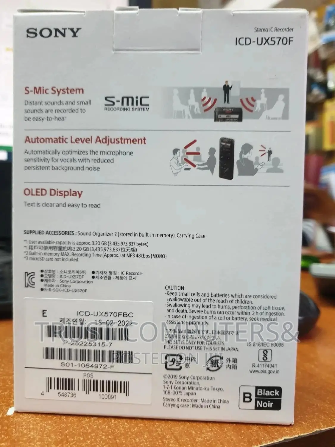 Sony Voice Recorder 4gb Ux570f