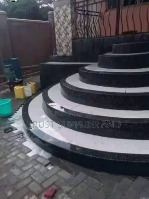 Terrazzo Stairs Black and White