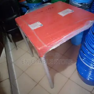 Plastic Square Table With Steel Legs