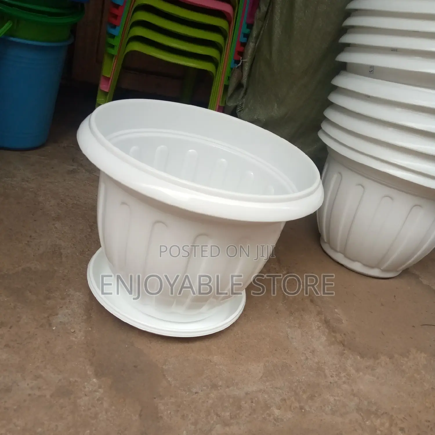 Round Flower Pot Plastic