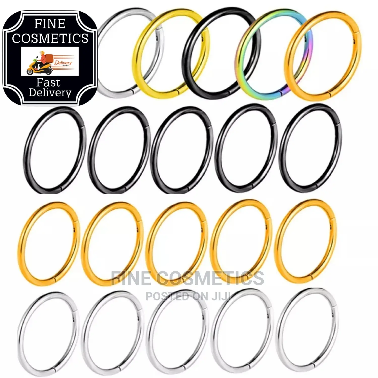 1pair Titanium Segment Earring,Septum Ring, Nosering Clicker