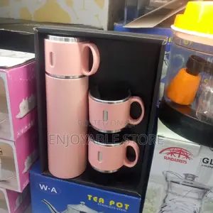 Set of Flask and 2 Mugs