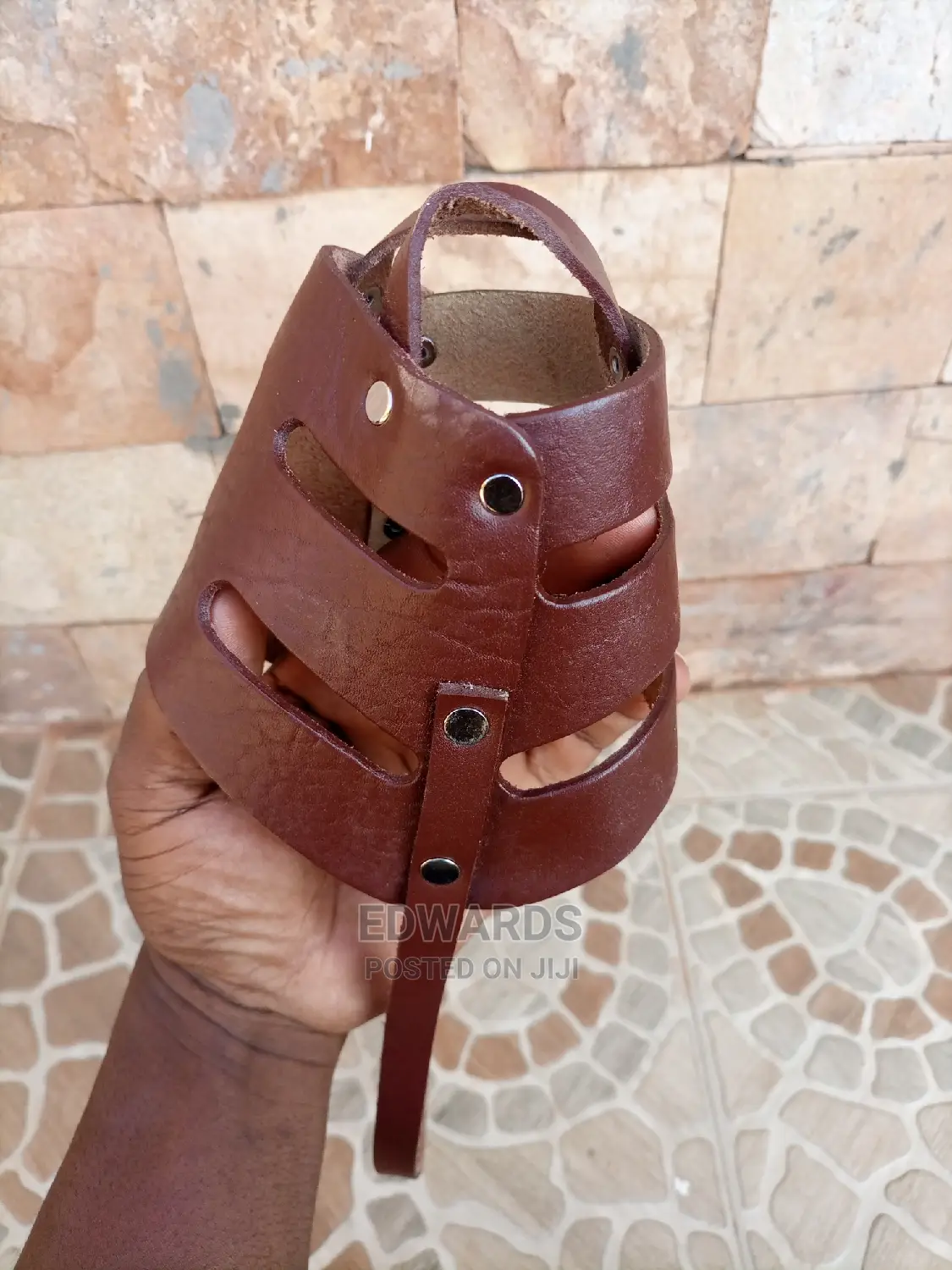 Brown Leather Dog Muzzles Size 5