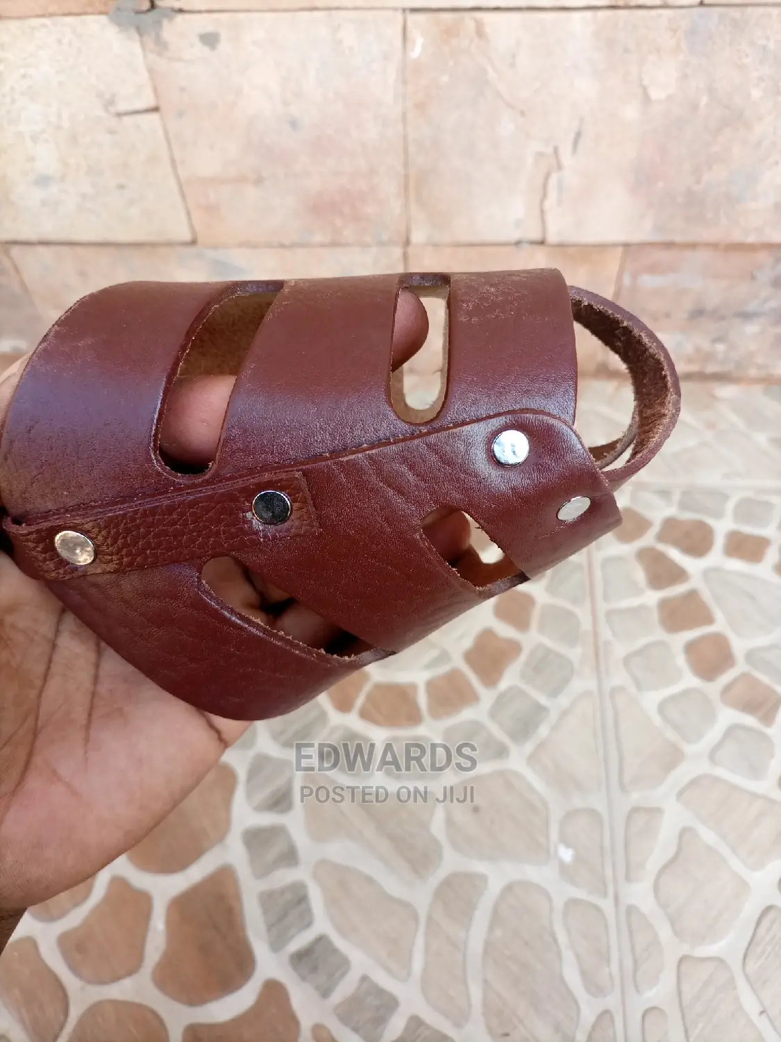 Brown Leather Dog Muzzles Size 5