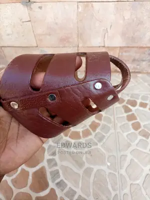 Brown Leather Dog Muzzles Size 5