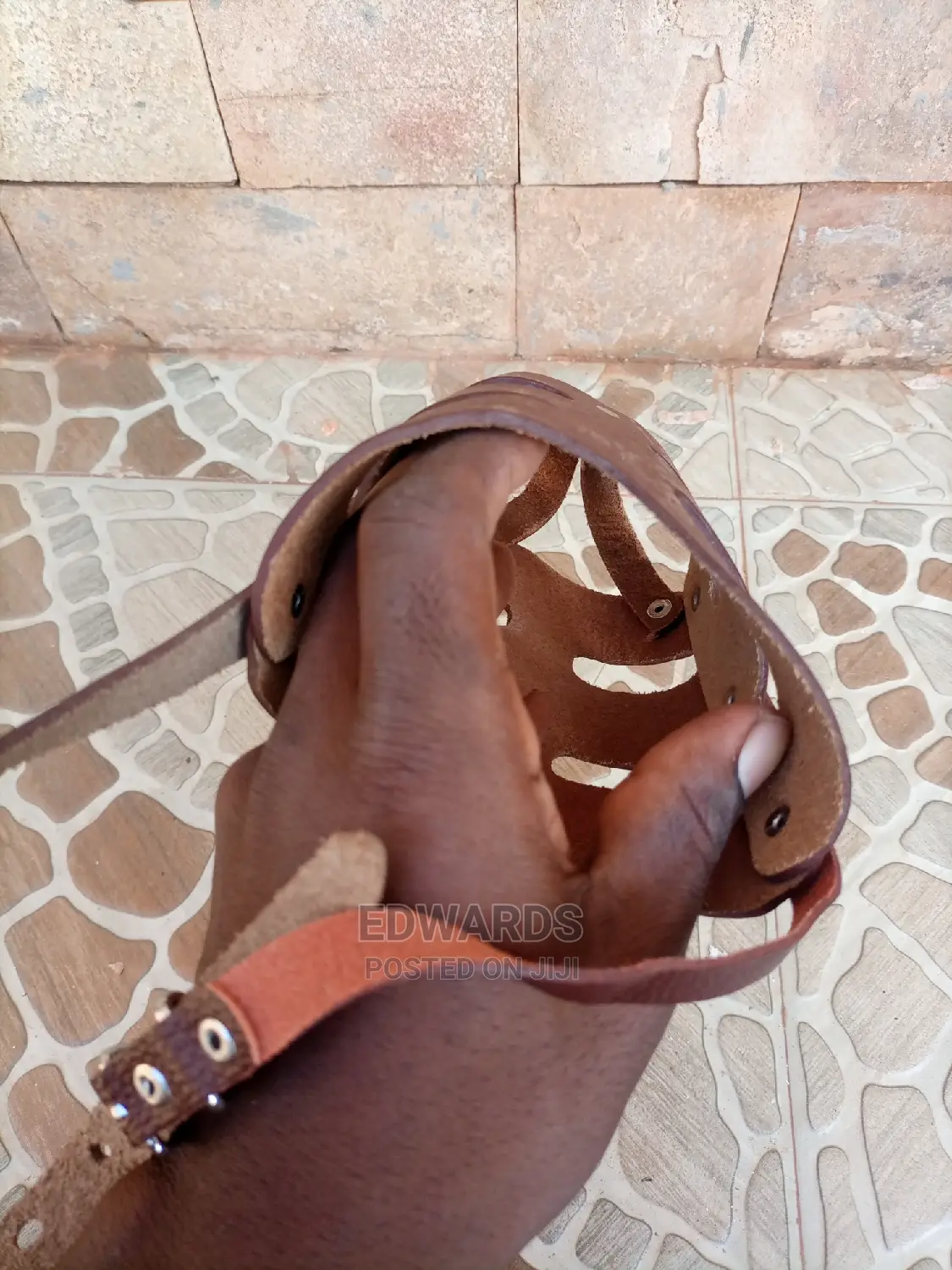 Brown Leather Dog Muzzles Size 5