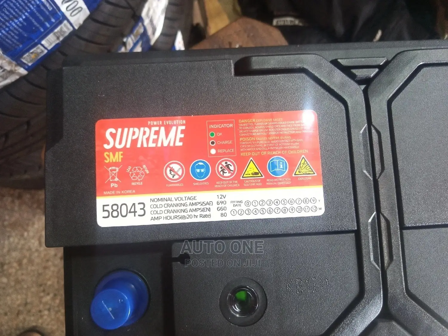 Din 80 Supreme Battery Made in Korea.