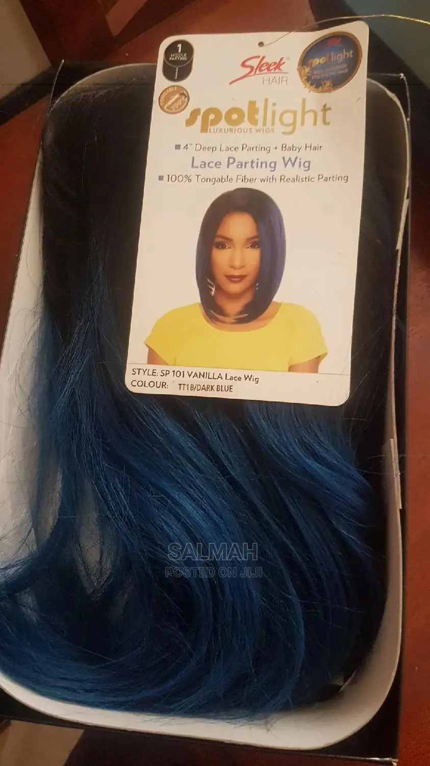 Sleek Hair Dark Blue Wig