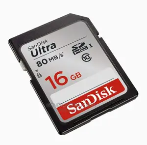 Sandisk Ultra 16gb Memory Card Class 10 SDHC Up to 80mb/S