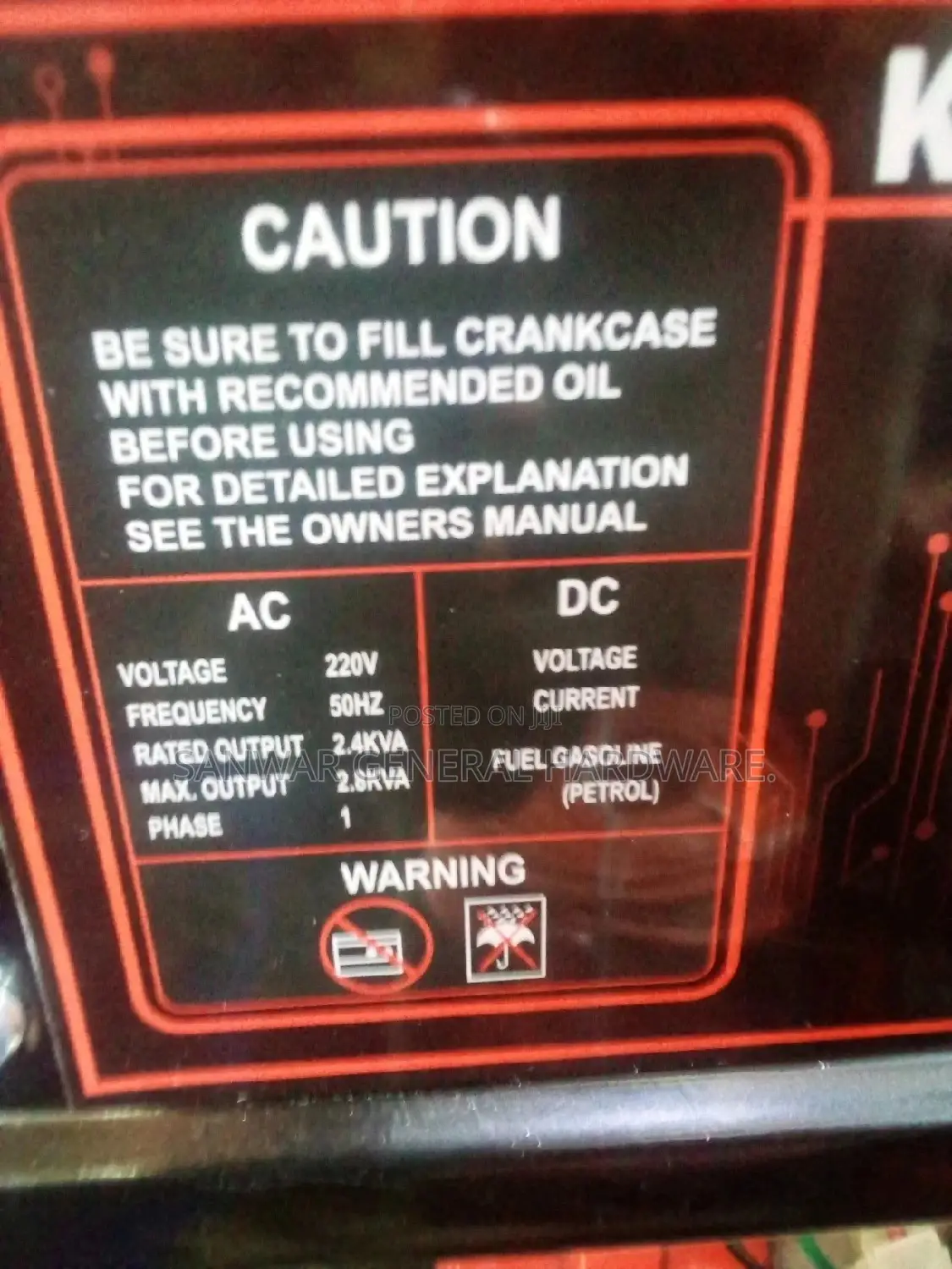 Km58000dxe Generators,(2.8kva) Kingmax-petrol.