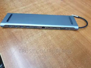 Usb C 11 in 1 Dock Station With 3 Usb, Lan, Hdmi, Vga,Type