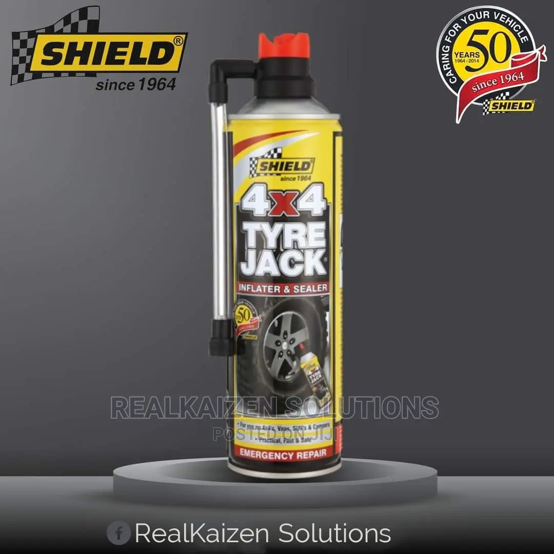 SHIELD Tyre Jack 4X4 Emergency Inflator and Sealer 500ml