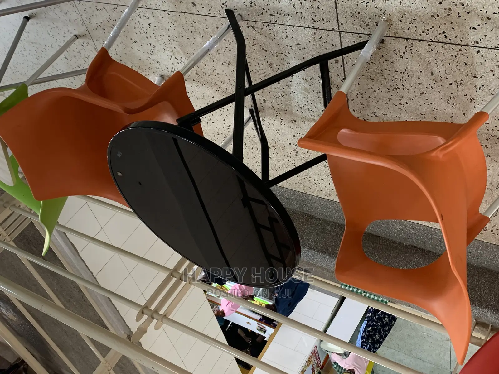 Set of Foldable Table and 2 Plastic Chairs