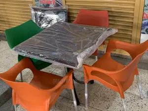 Set of Table and 4 Plastic Chairs