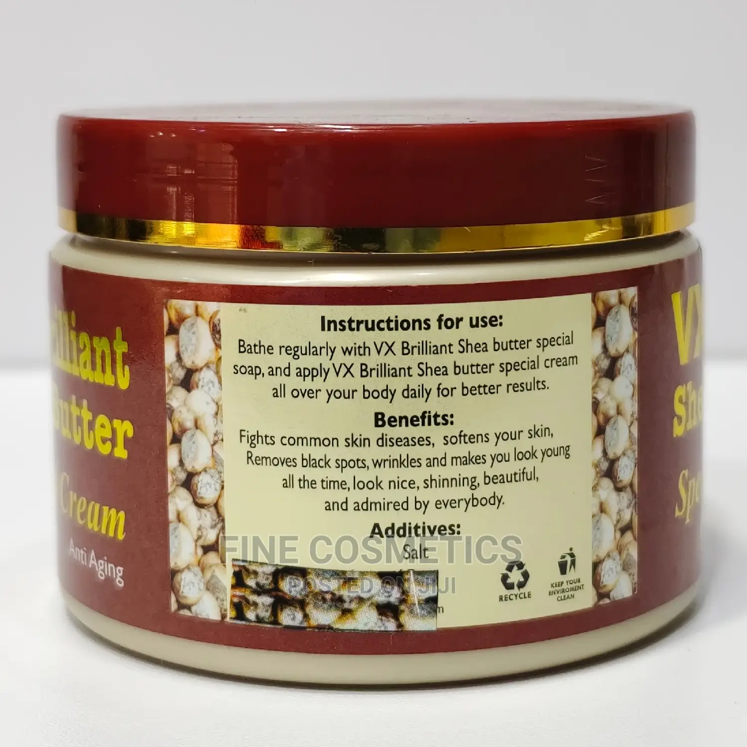 VX Brilliant 100% Pure Shea Body Butter Anti-Ageing Cream