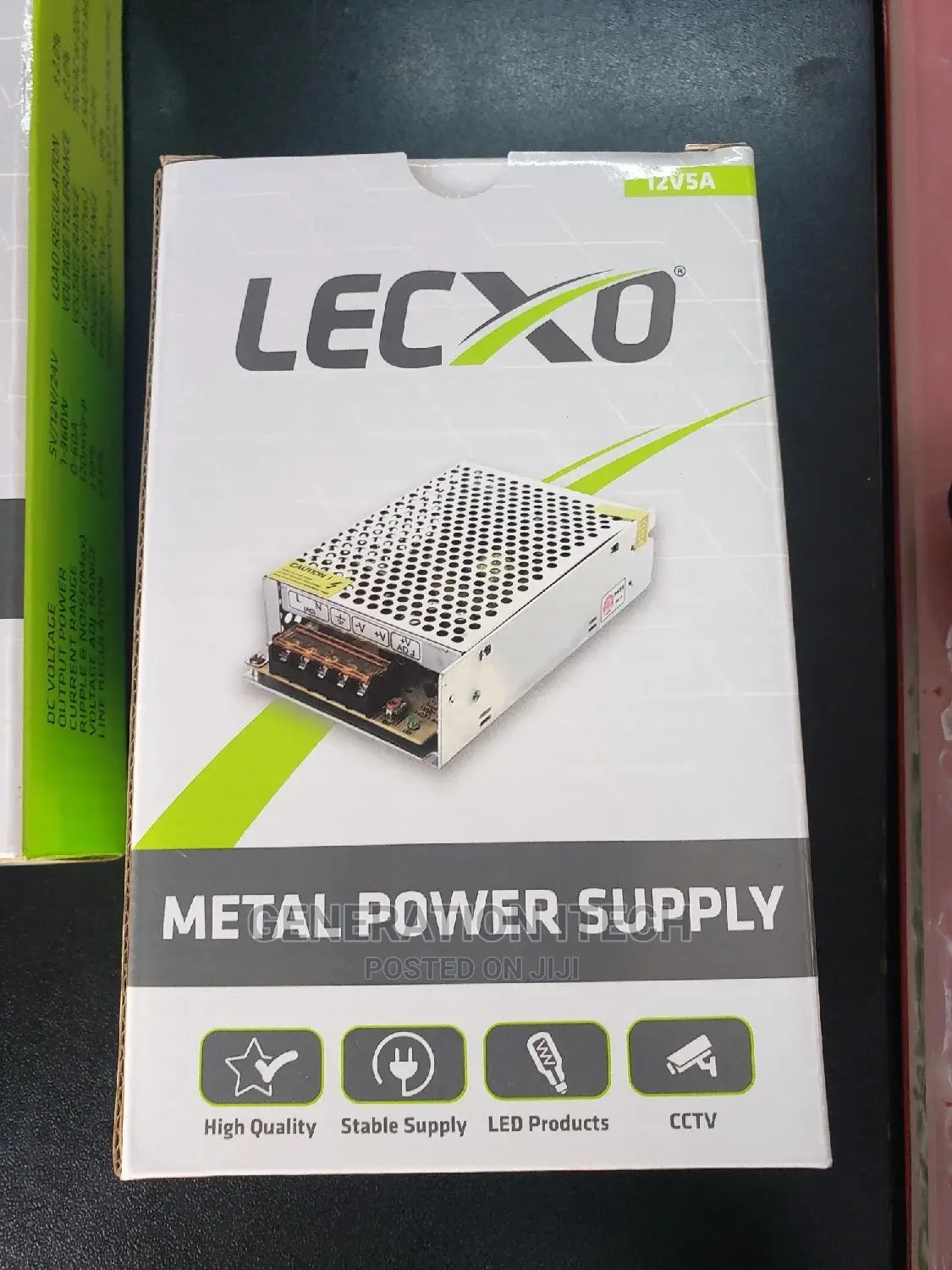 12v 5A Metal Power Supply Lecxo for Cctv, Flexible Lights