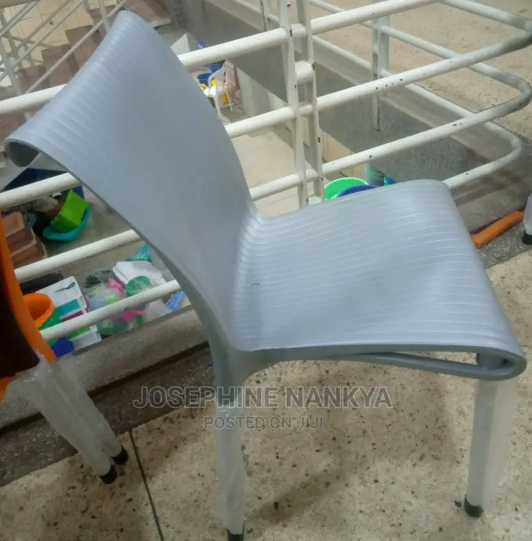 Mukwano Chair, With Metallic Legs ,Grey Colour