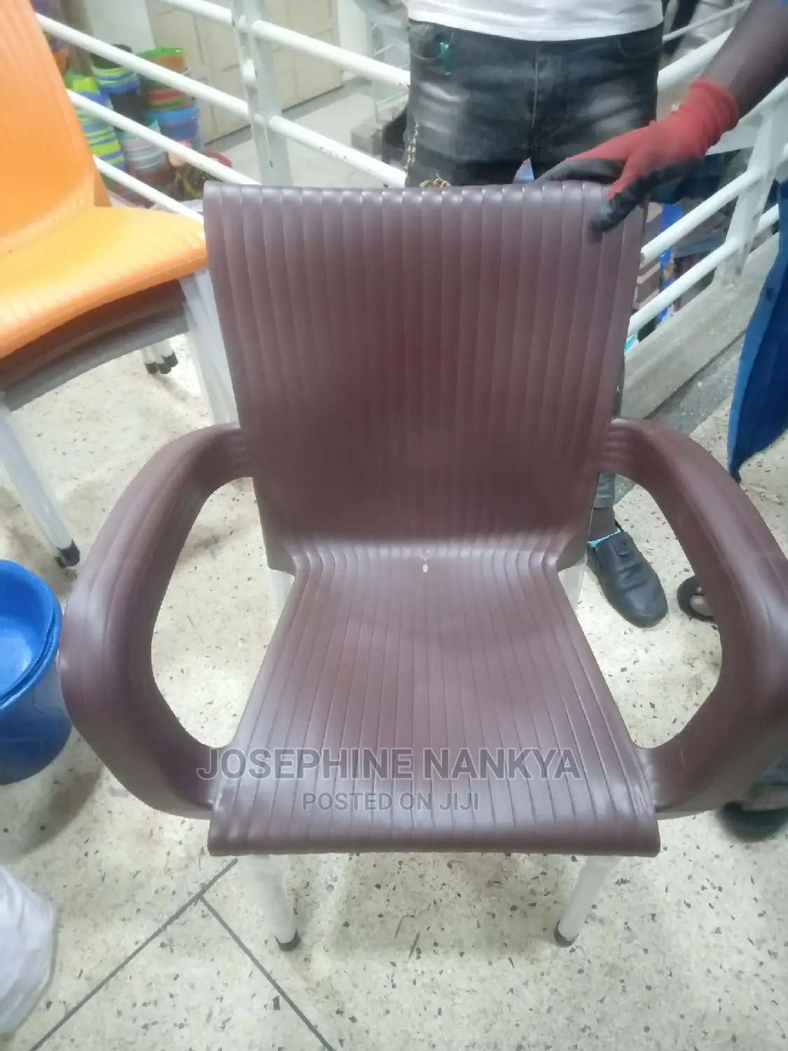 Mukwano Armed Chair, Brown Colour
