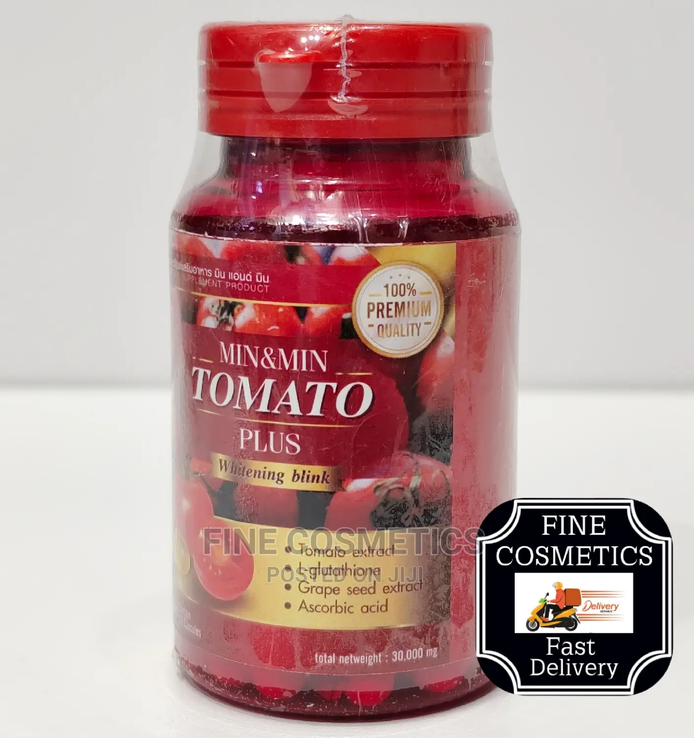 ORIGINAL Min and Min Skin Whitening Tomato Plus Pills (30