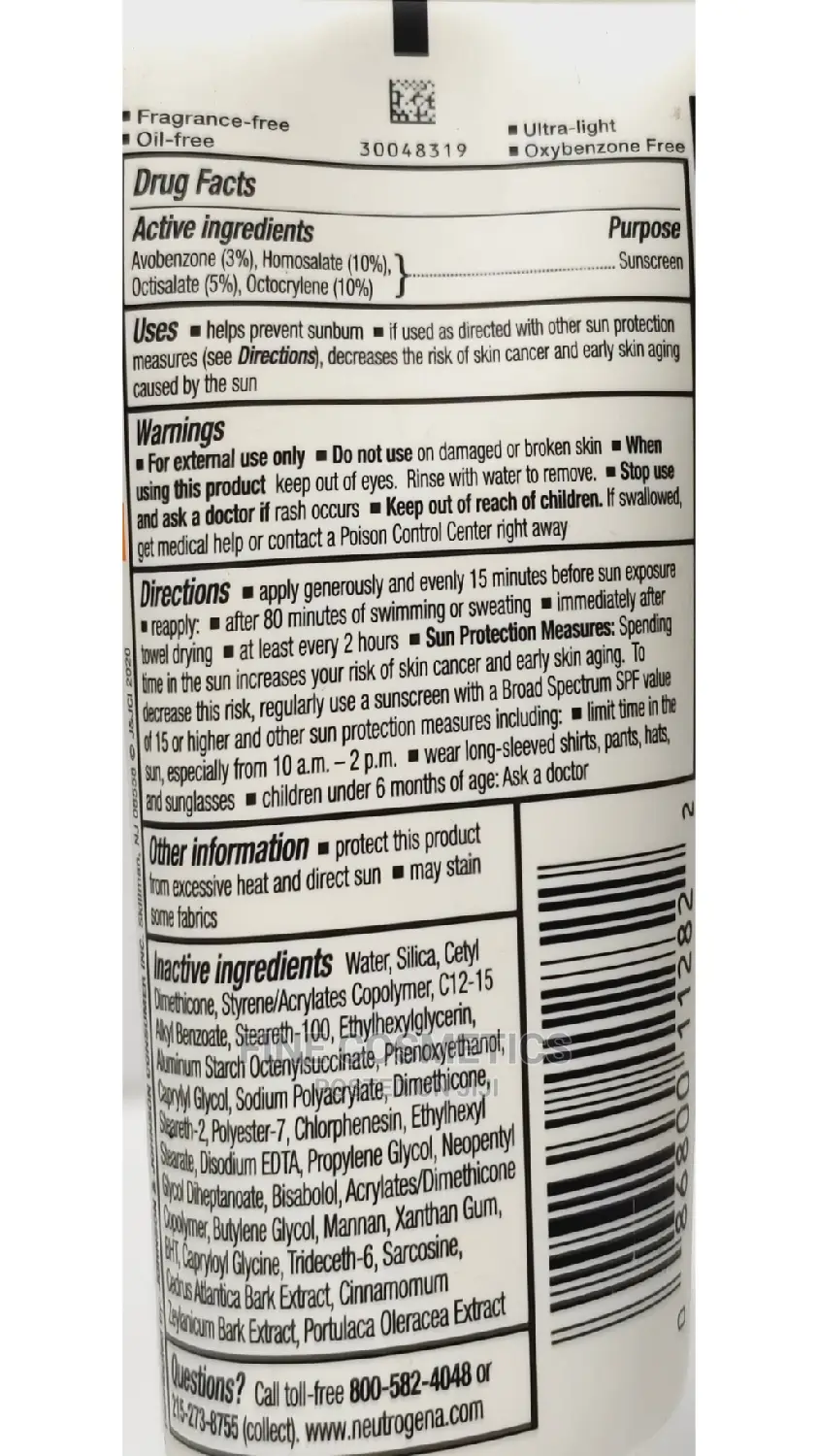 1pc Neutrogena Clear Face Oil Free Sunscreen SPF 50 / 30