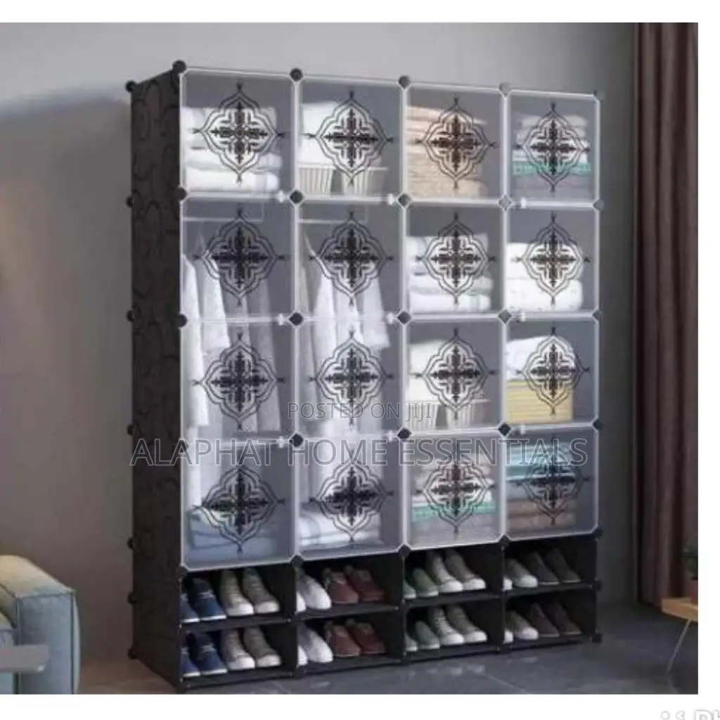 4 Coloumn Plastic Wardrobe /Closet