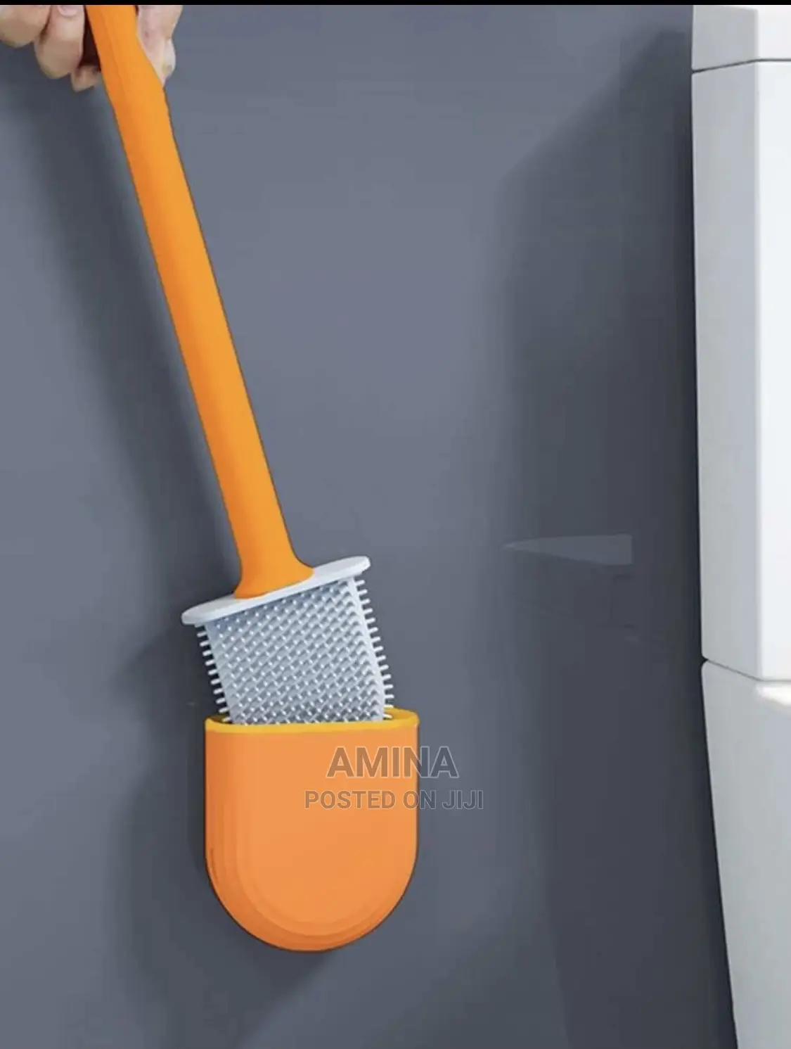 Silicone Toilet Brush Cleaner and Holder Set for Bathroom