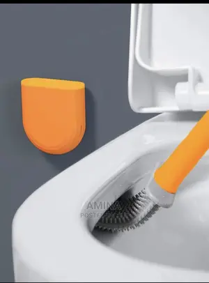 Silicone Toilet Brush Cleaner and Holder Set for Bathroom