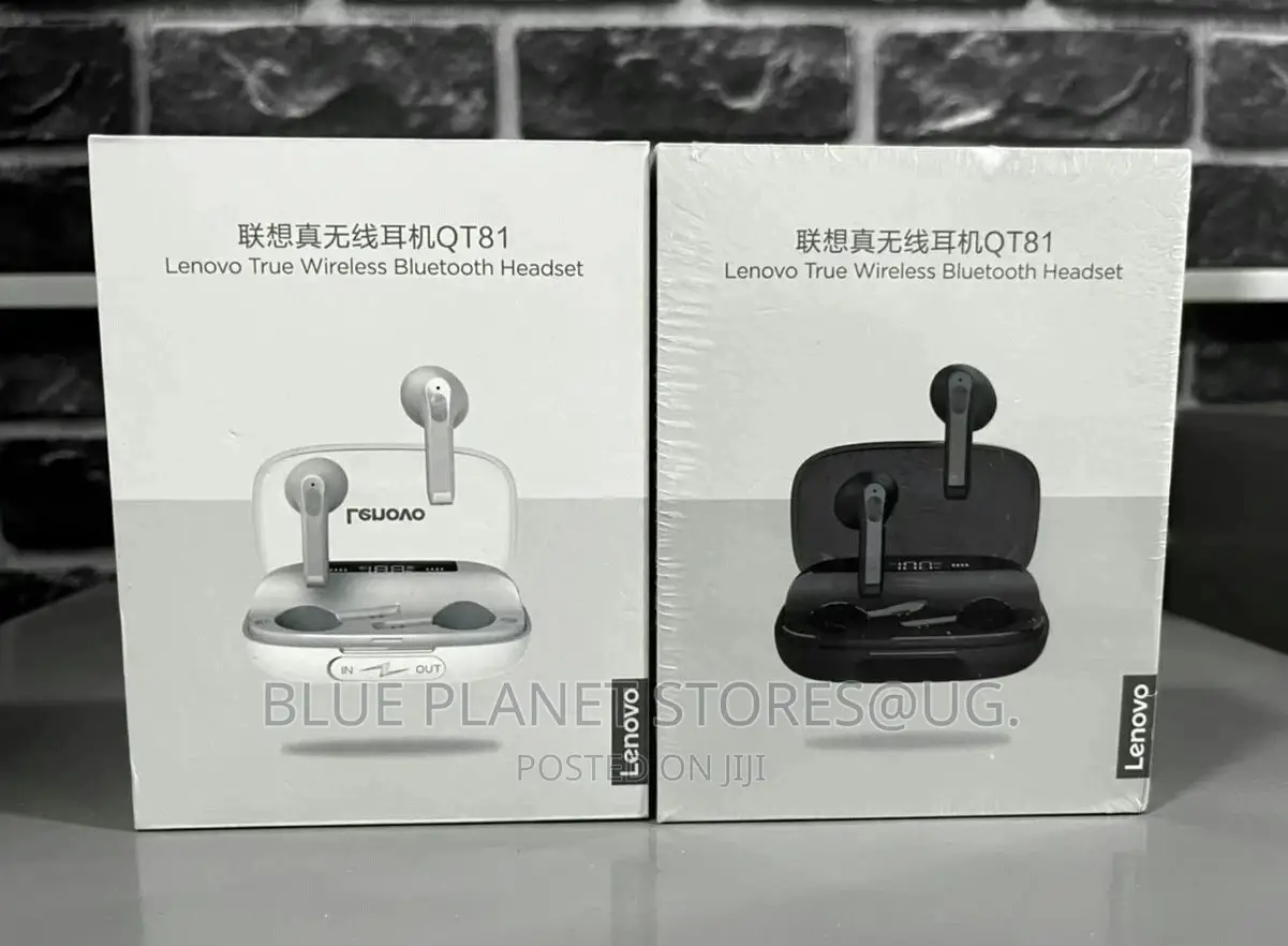 Lenovo QT81 True Wireless Bluetooth Headsets.