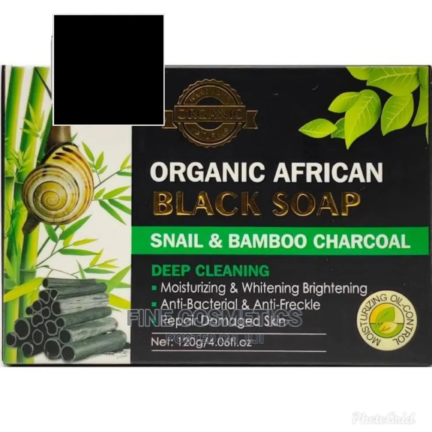 Organic African Black Soap Skin Whitening Soap