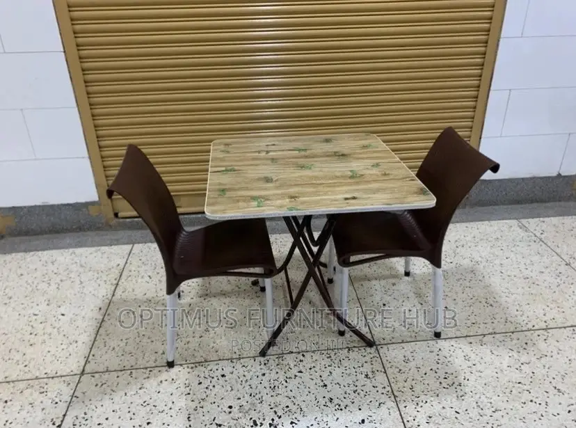 Set of 2 Chairs and Square Table