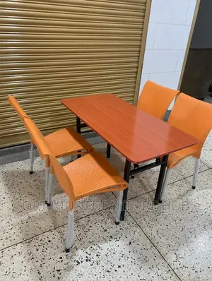 Table Set of Four Chairs and Table