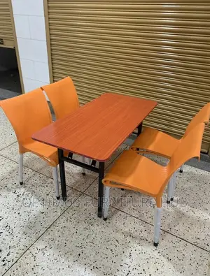 Table Set of Four Chairs and Table