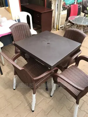 Set of 4 Chairs and Square Table