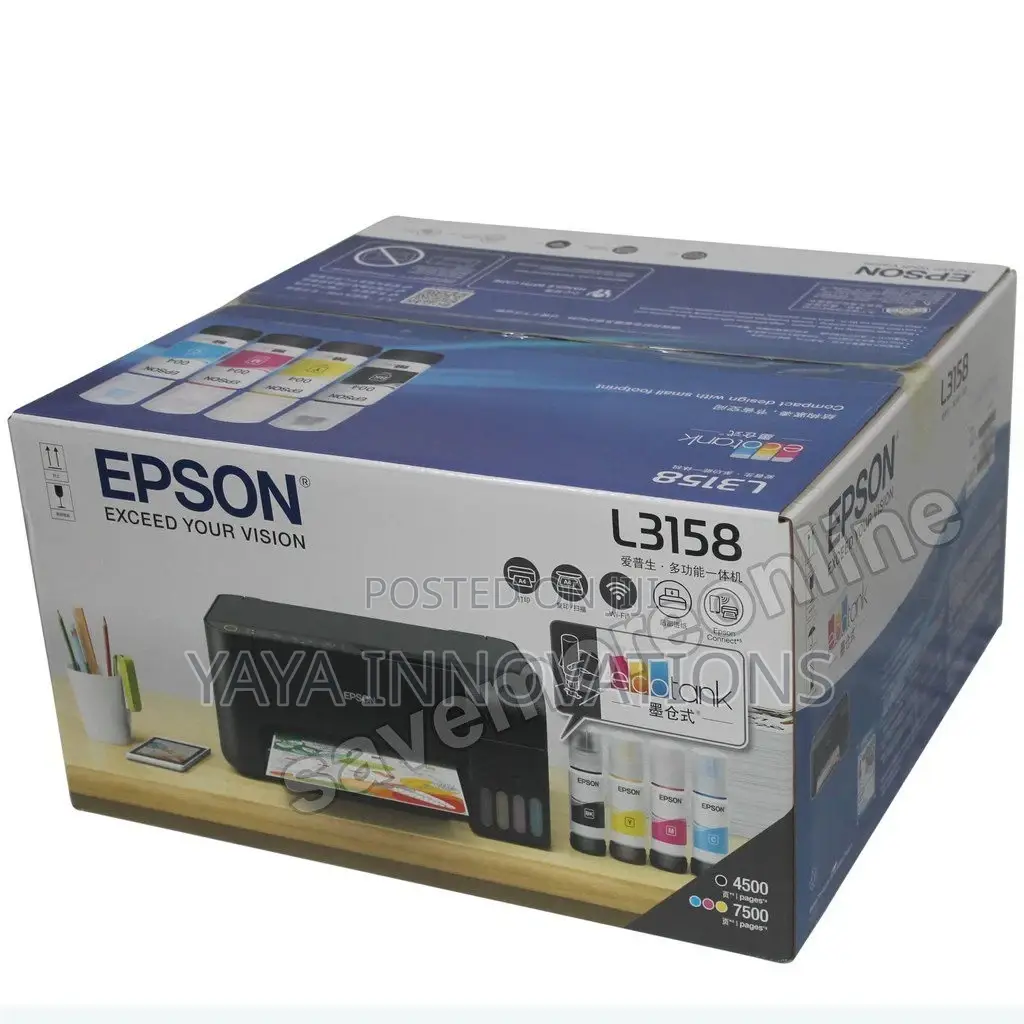 Epson Ecotank L3158 A4 Wifi All-In-One Printer