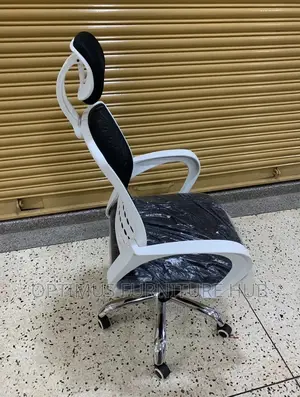 White Office Chair With Headrest