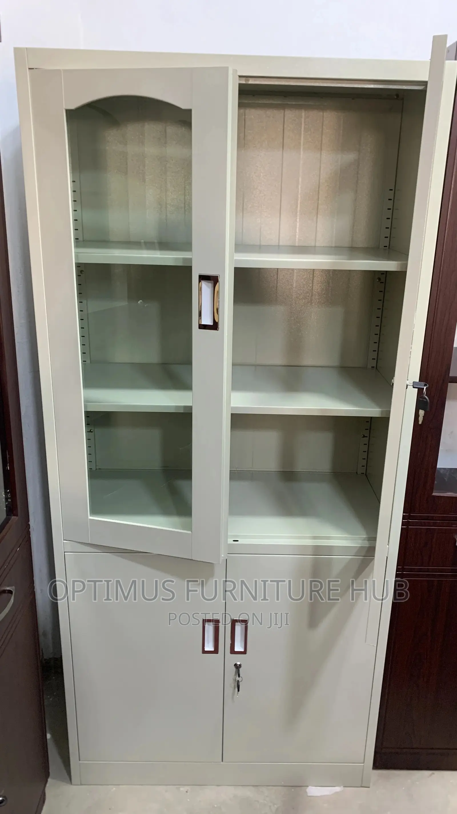 Stainless Steel Cabinet (Half Glass)