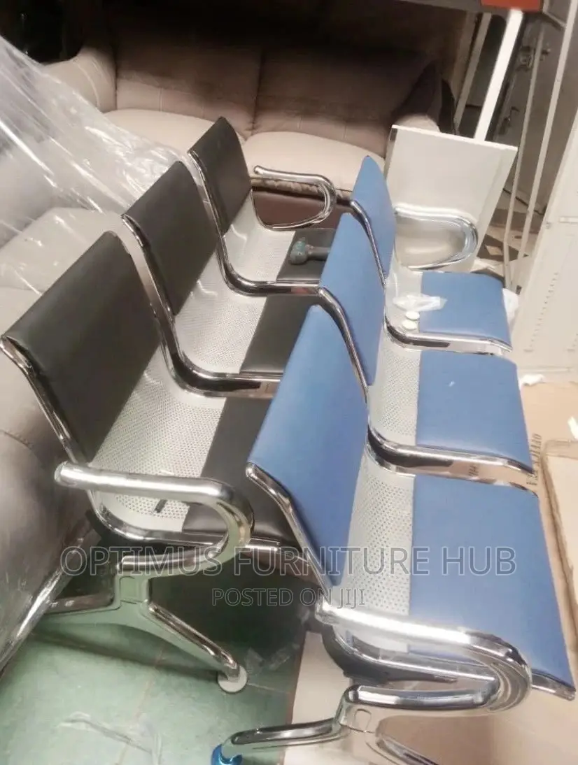 Cushioned Three Seater Waiting Chair