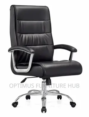 Steel Handle Leather Chair