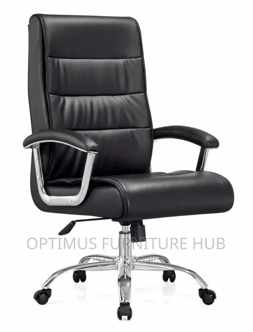Steel Handle Leather Chair